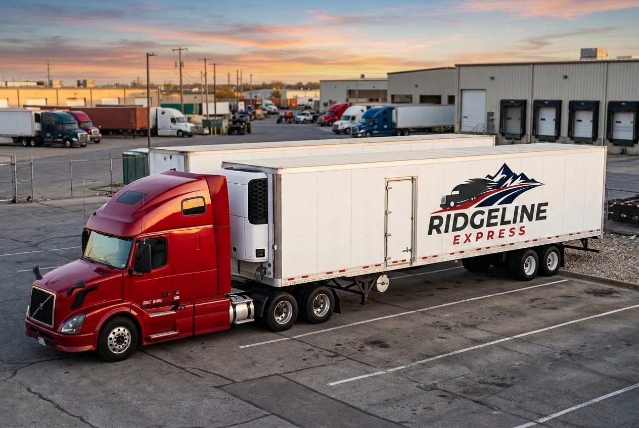Ridgeline refrigerated trailer loading at warehouse dock